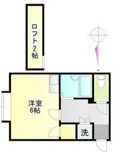 カースク大岡山【2階】の間取り