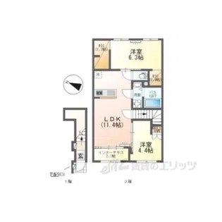 甲南町寺庄新築アパート【2階】の間取り
