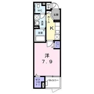 プランドール美鶴【1階】の間取り