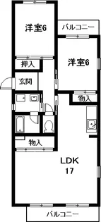 メルベーユ楠【4階】の間取り
