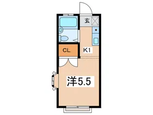 ホーマットWEST【1階】の間取り