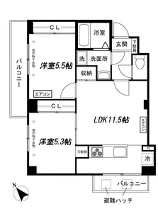 レヴール【3階】の間取り