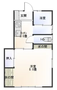 山形県山形市小白川町4【アパート】の間取り