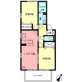 ルピナス2番館【1階】の間取り
