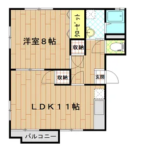 イーストファイブB棟【2階】の間取り