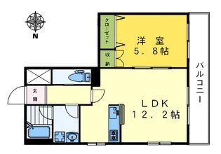 KMZコート【2階】の間取り