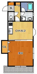 シャッセ中原【2階】の間取り