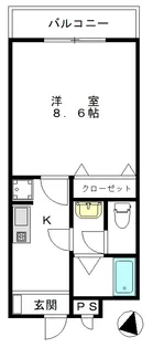 カレッジコート【3階】の間取り
