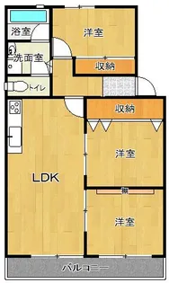 3LDKの間取り画像