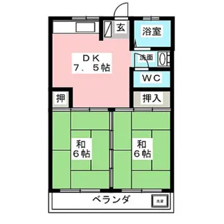 倉知マンション【2階】の間取り