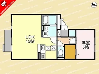 ハーベシアスB【3階】の間取り