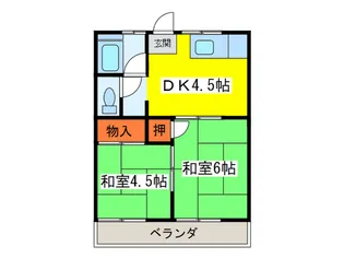 第一はなぶさコ-ポ【2階】の間取り