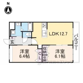 グランクレア【2階】の間取り