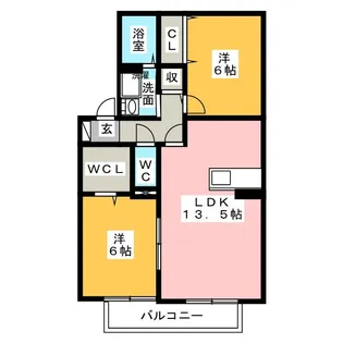 ブルームコート【2階】の間取り