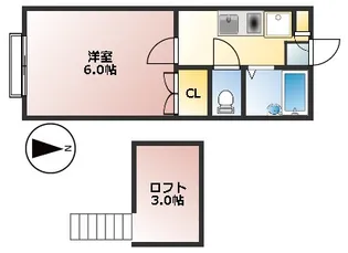 マーブルパレス国立I【2階】の間取り