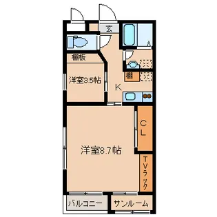 エミネンス城【2階】の間取り