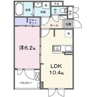 広島県福山市木之庄町3【アパート】の間取り