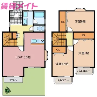 三重県桑名市大山田8【一戸建】の間取り