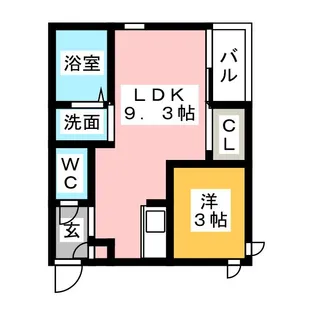 GRANDTIC西野並【2階】の間取り