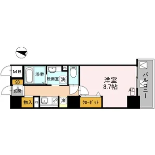 リヴィエール北梅田【6階】の間取り