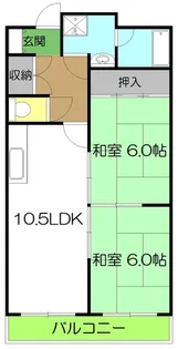 レジデンスニチュー【2階】の間取り