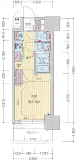 プレサンス太閤通駅前デュプル【2階】の間取り