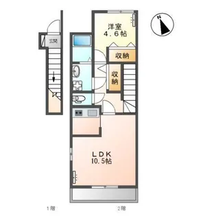 プランドール大街道【2階】の間取り
