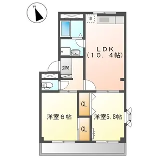 広島県福山市川口町3【アパート】の間取り
