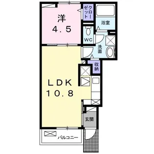 ベルコロレVII A【1階】の間取り