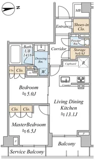 パークナード恵比寿【3階】の間取り
