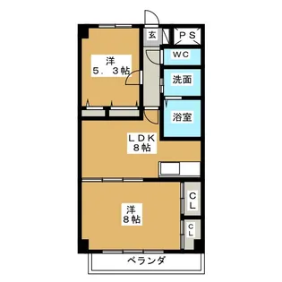 フォレスト荒子公園【4階】の間取り