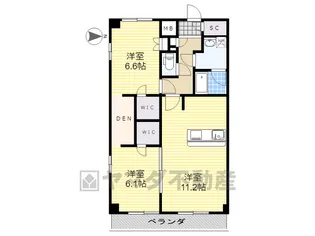 サンライズ宇都宮【10階】の間取り