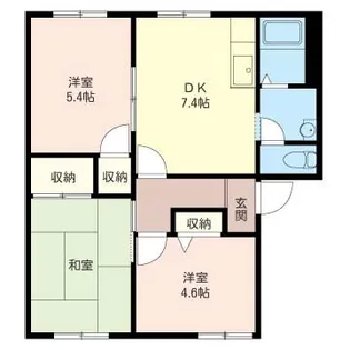 神奈川県愛甲郡愛川町中津【アパート】の間取り