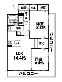 ロゼッタヒルズ【4階】の間取り