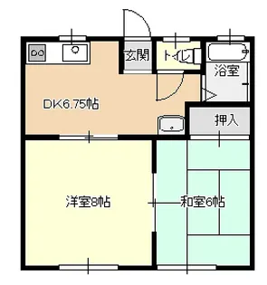 レイクハイツ【1階】の間取り