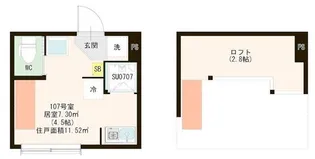 ハーモニーテラス江原町III【1階】の間取り