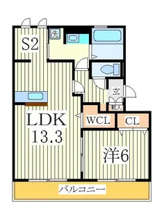 クレーストS【3階】の間取り