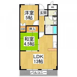 リバーサイドマンション【3階】の間取り