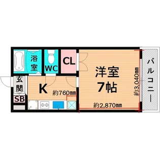 大阪府大阪市鶴見区浜3【アパート】の間取り