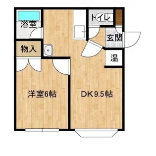 1DKの間取り画像