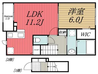 千葉県市原市姉崎【アパート】の間取り