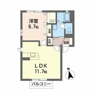 コーポ・関口 A【2階】の間取り