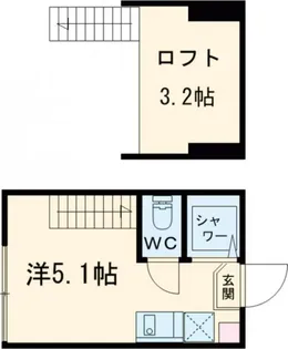 ハーモニーテラス八幡山【2階】の間取り
