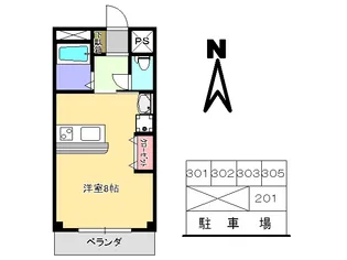 スタシオン・コフジ【3階】の間取り