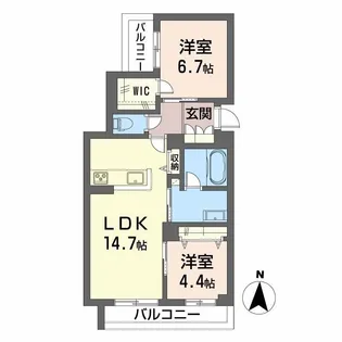 シャーメゾン野田レジデンス【2階】の間取り