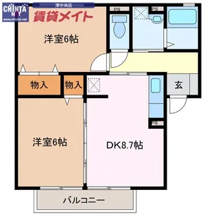 LaForet結城 B【2階】の間取り