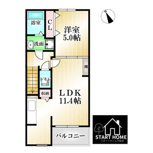 ポルト・ボヌールMIII【2階】の間取り