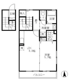 神奈川県横浜市港北区樽町3【アパート】の間取り
