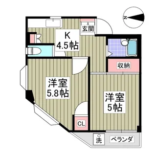 東京都小平市喜平町1【マンション】の間取り