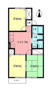 ファミール・キヌタA【1階】の間取り